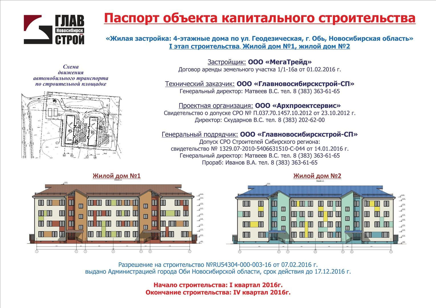 Баннер с информацией о строящемся объекте купить в Зеленокумске заказать  паспорт объекта строительства в Зеленокумске